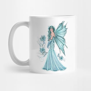 Wintergreen fairy with flowers by Renee Lavoie Mug